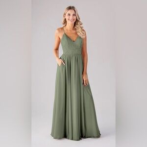 Kennedy Blue Cameron Bridesmaids Dress in Moss